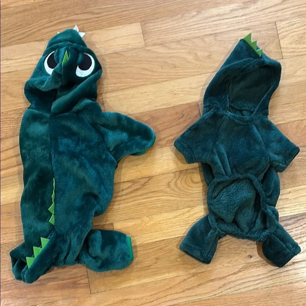 NWT Pet Dog/Puppy Cute Dinosaur Cosplay Costume Hoodie Jumpsuit Onesie Halloween